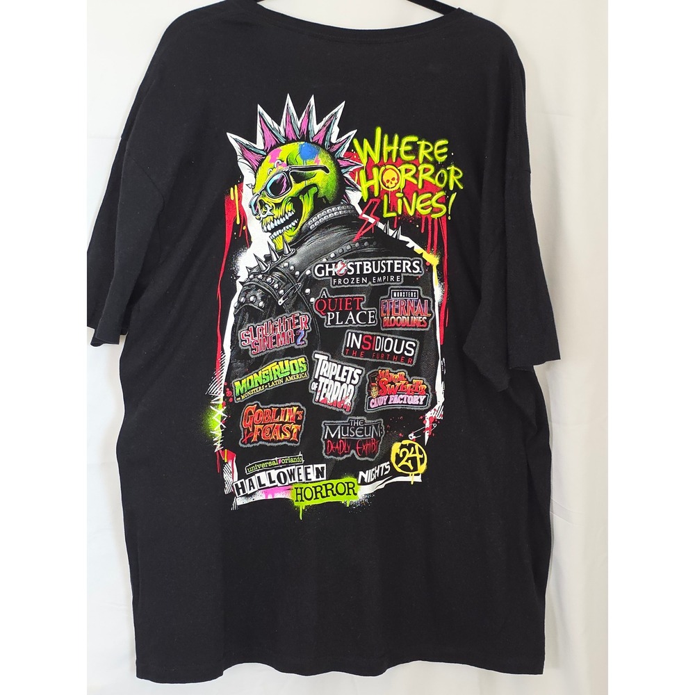 Universal Studios Halloween Horror Nights 2024 Shirt 3XL Black HHN Graphic Tee